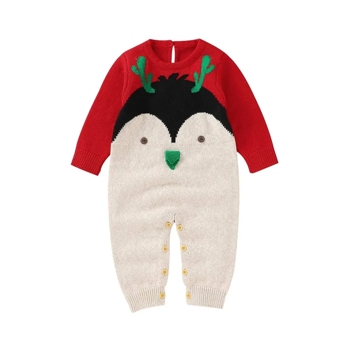 Winter Animals Baby Romper Cozy Knit Infant Outfit - The Palm Beach Baby