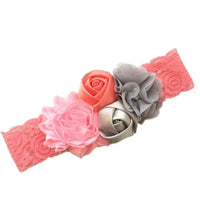 Chiffon Flower Baby Headband with Lace for Newborns - The Palm Beach Baby