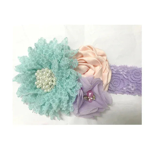 Chic Baby Chiffon Hair Accessories with Beaded Rhinestones for Babies to Toddlers - 24 Colors - The Palm Beach Baby