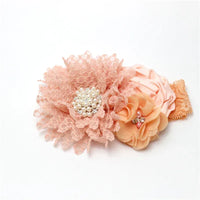 Chic Baby Chiffon Hair Accessories with Beaded Rhinestones for Babies to Toddlers - 24 Colors - The Palm Beach Baby