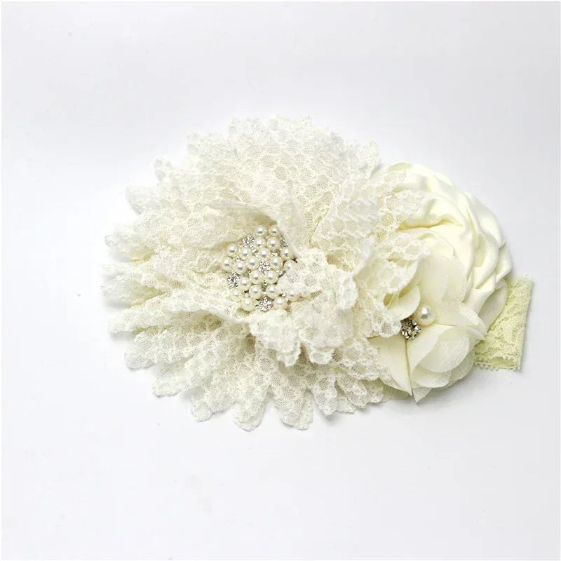 Chic Baby Chiffon Hair Accessories with Beaded Rhinestones for Babies to Toddlers - 24 Colors - The Palm Beach Baby
