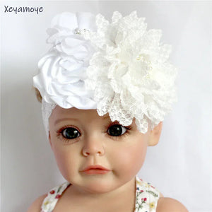 Chic Baby Chiffon Hair Accessories with Beaded Rhinestones for Babies to Toddlers - 24 Colors - The Palm Beach Baby