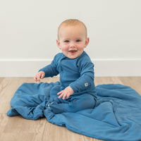 Zipper Footie Captain Blue - The Palm Beach Baby