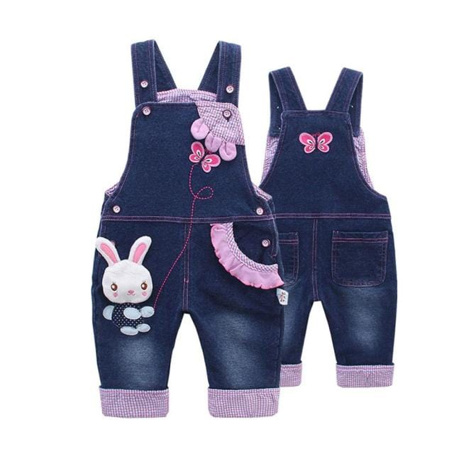 Baby & Kids Apparel Adorable Animal-Themed Denim Overalls Romper -The Palm Beach Baby