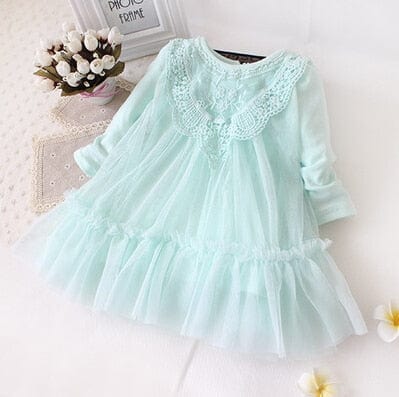 Baby & Kids Apparel sky blue / 3M Boho Vintage Lace Baptism Dress (2 Colors) -The Palm Beach Baby
