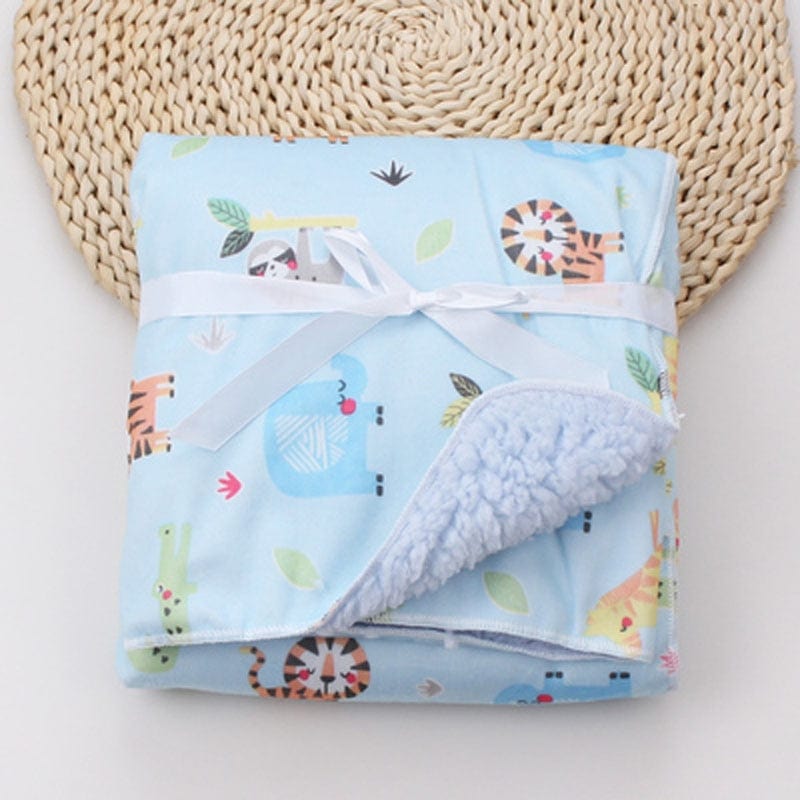 Baby Blanket Swaddles lanshizi Cute Patterned Ultra-Soft Fleece Blanket -The Palm Beach Baby