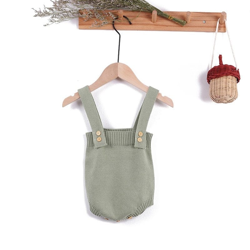 kids and babies clothing "Farren" Autumn Knit Romper Overalls -The Palm Beach Baby