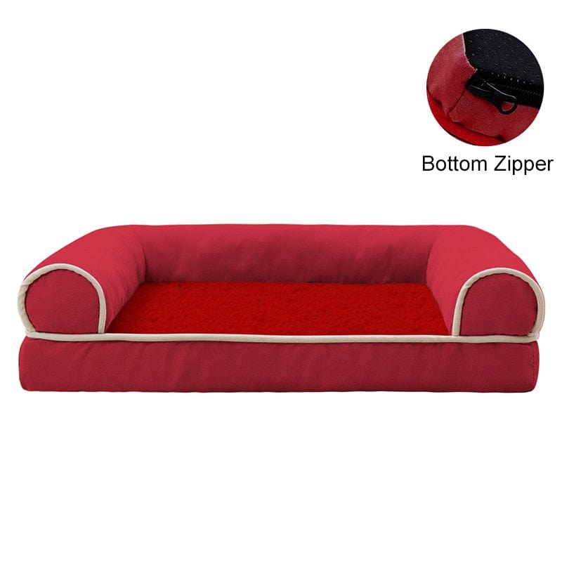 pet bed C red / S 40X30X9cm / United States DIVA Pet Ultra-Soft Pet Sofa -The Palm Beach Baby