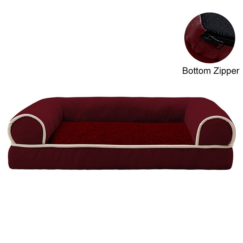 pet bed D Red wine / S 40X30X9cm / United States DIVA Pet Ultra-Soft Pet Sofa -The Palm Beach Baby