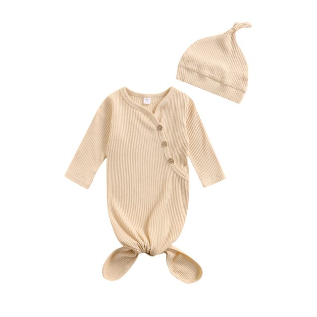 Baby & Kids Apparel A / United States / 3M Solid Anti-Kick Sleeping Gown Set -The Palm Beach Baby