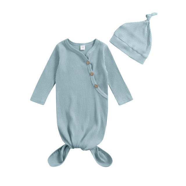 Baby & Kids Apparel E / United States / 3M Solid Anti-Kick Sleeping Gown Set -The Palm Beach Baby