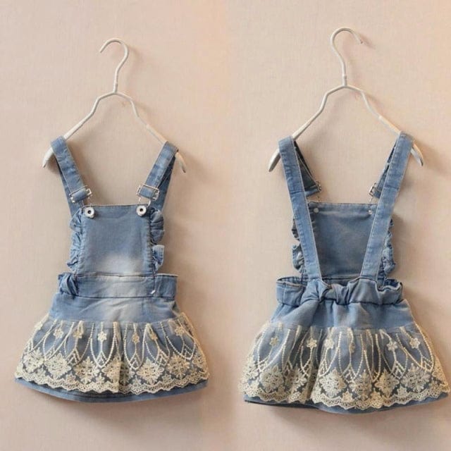 Baby & Kids Apparel High Quality / 12-18M / United States "Chelsea" Boho Lace And Denim Jumper -The Palm Beach Baby