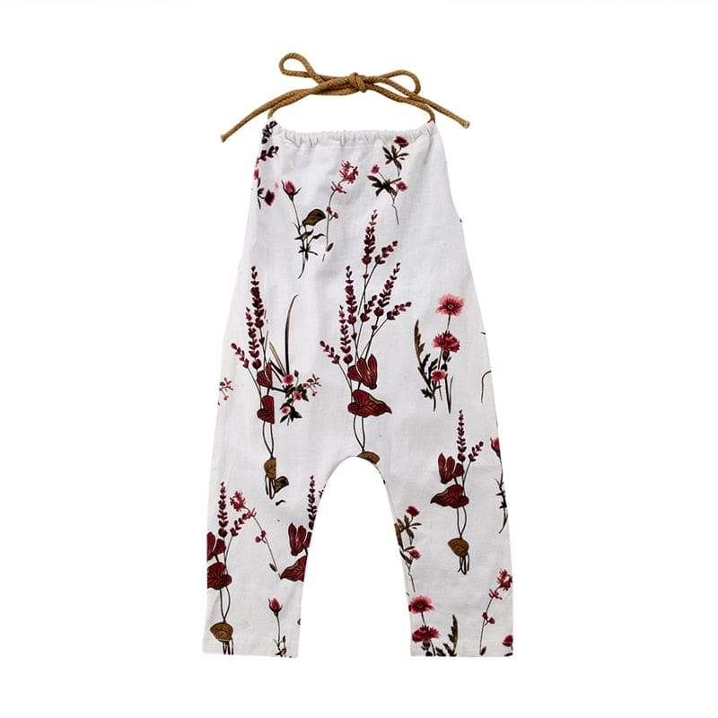 Baby & Kids Apparel "Mandy" Floral Halter Jumpsuit -The Palm Beach Baby