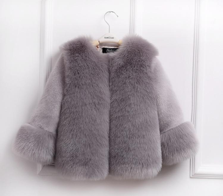 Little Girls Winter Faux Fur Coat - The Palm Beach Baby