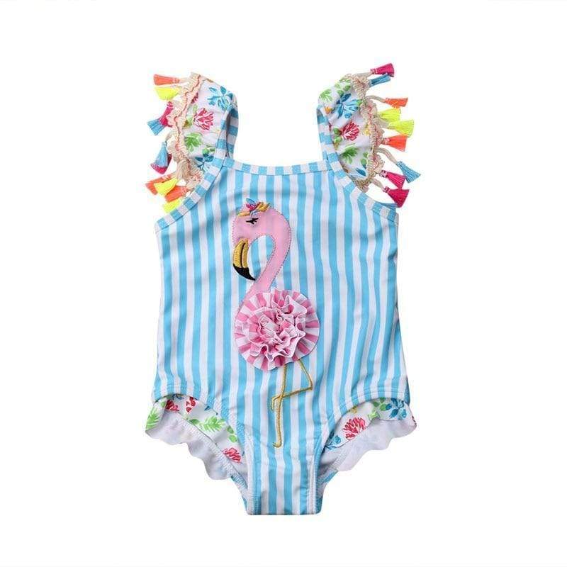 "Flamingo, Baby!" One-Piece Swimsuit - The Palm Beach Baby