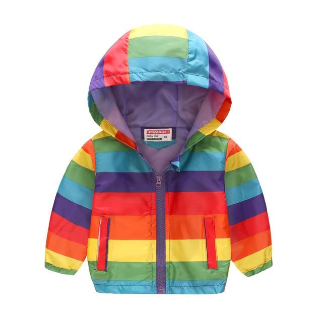 "Little Rainbow" Hooded Light-Weight Windbreaker - The Palm Beach Baby
