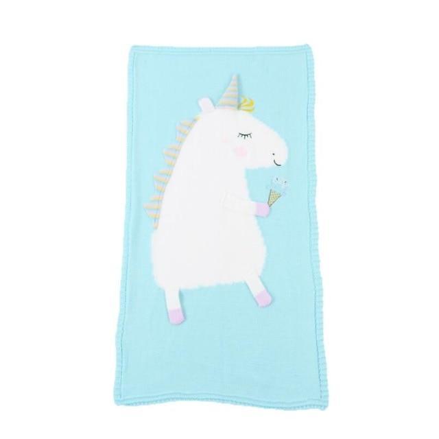 "Uni The Unicorn" Children's Knit Blanket - The Palm Beach Baby