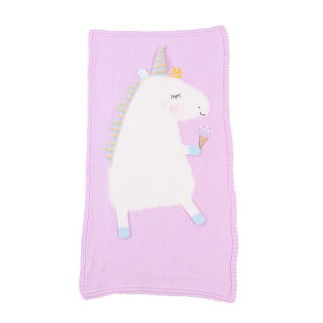 "Uni The Unicorn" Children's Knit Blanket - The Palm Beach Baby