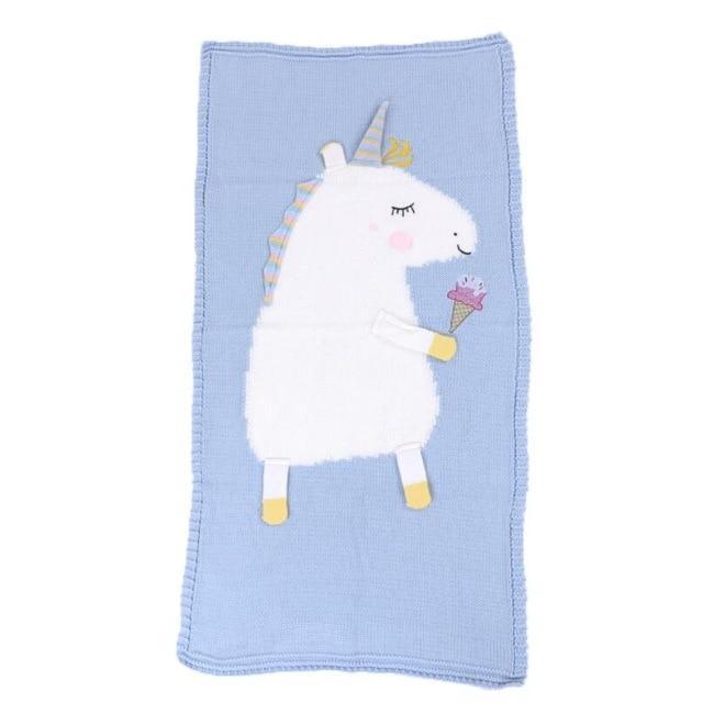 "Uni The Unicorn" Children's Knit Blanket - The Palm Beach Baby