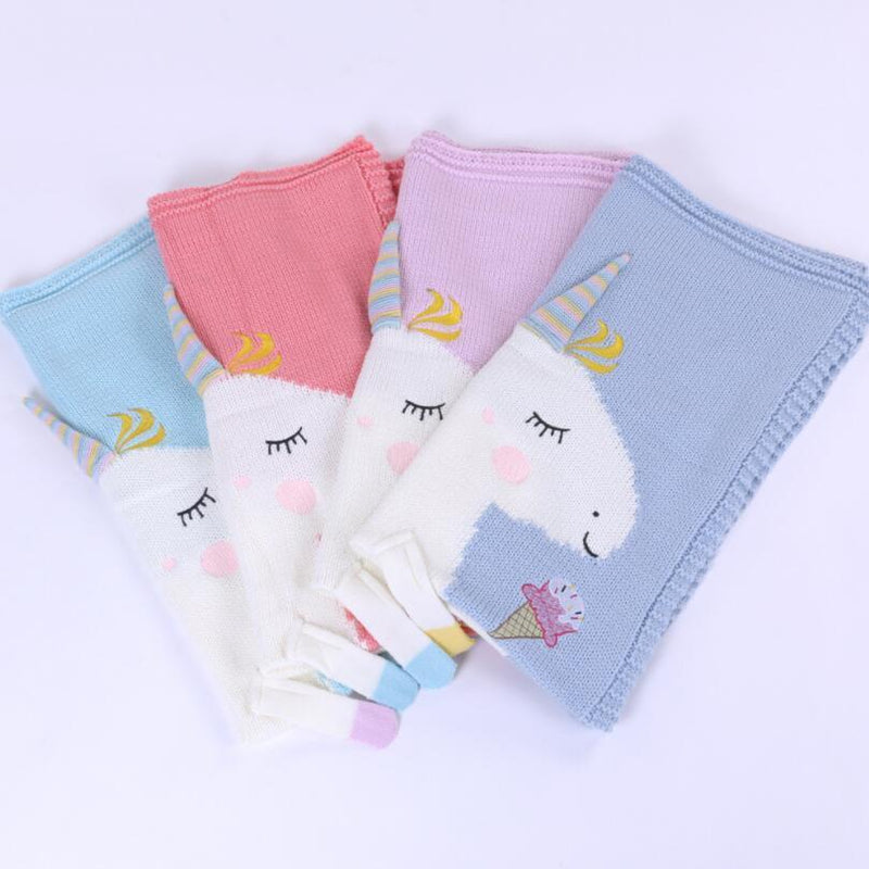 "Uni The Unicorn" Children's Knit Blanket - The Palm Beach Baby