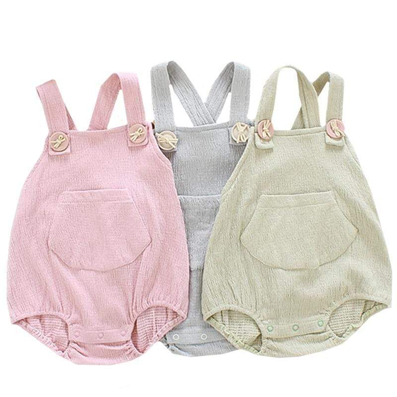 Baby "Camden" Knit Romper Overalls - The Palm Beach Baby