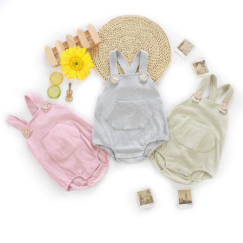 Baby "Camden" Knit Romper Overalls - The Palm Beach Baby