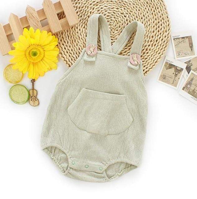 Baby "Camden" Knit Romper Overalls - The Palm Beach Baby