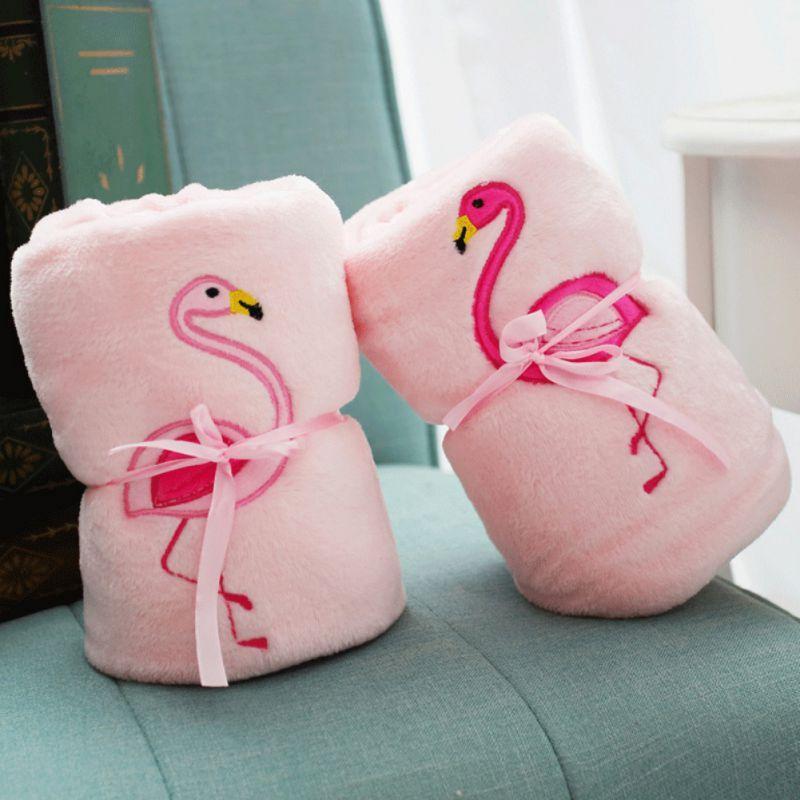 "Flamingo, Baby!" Pink Flannel Blanket - The Palm Beach Baby