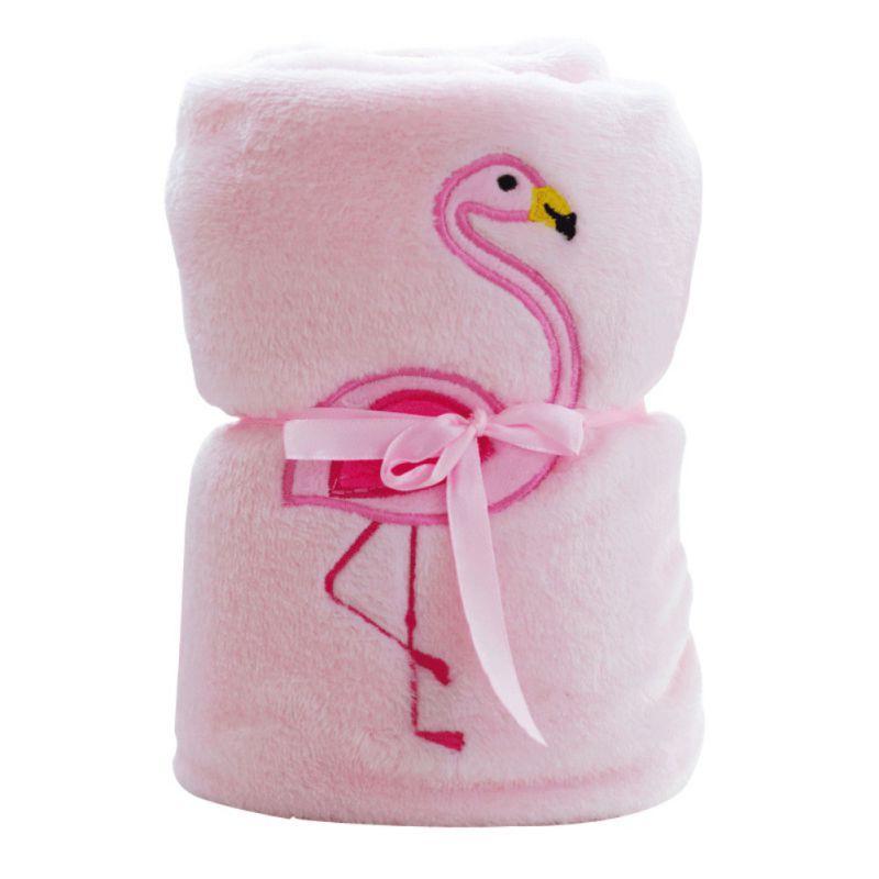 "Flamingo, Baby!" Pink Flannel Blanket - The Palm Beach Baby