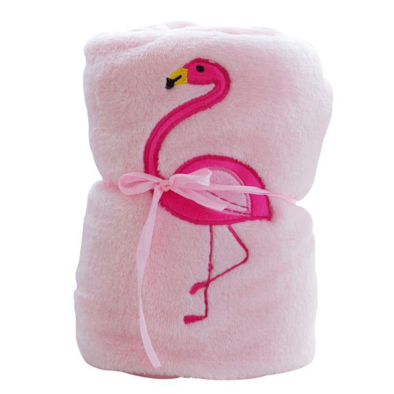 "Flamingo, Baby!" Pink Flannel Blanket - The Palm Beach Baby