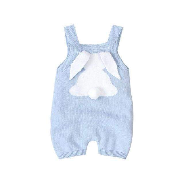 "Bunny Baby!" Bunny Knit Overall Romper - The Palm Beach Baby