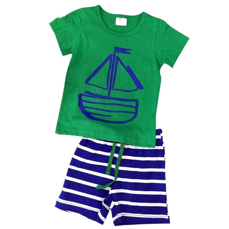 "a day at the beach" 2 pc themed shorts set