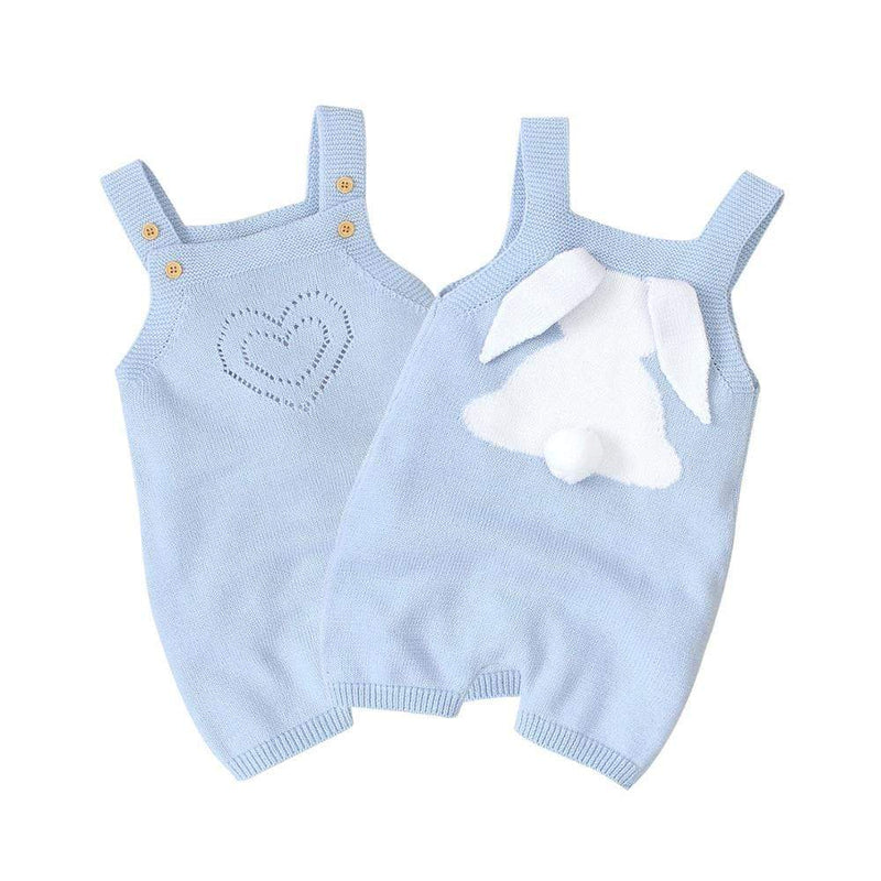 "Bunny Baby!" Bunny Knit Overall Romper - The Palm Beach Baby