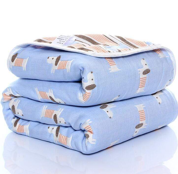 6 Layered Ultra-Soft Cotton Summer Blanket - The Palm Beach Baby