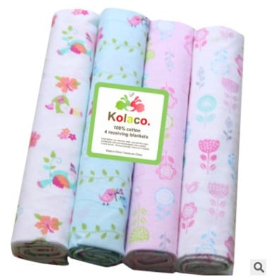 Baby Swaddle pink2 4PC Baby Baby Swaddle Blanket Set -The Palm Beach Baby