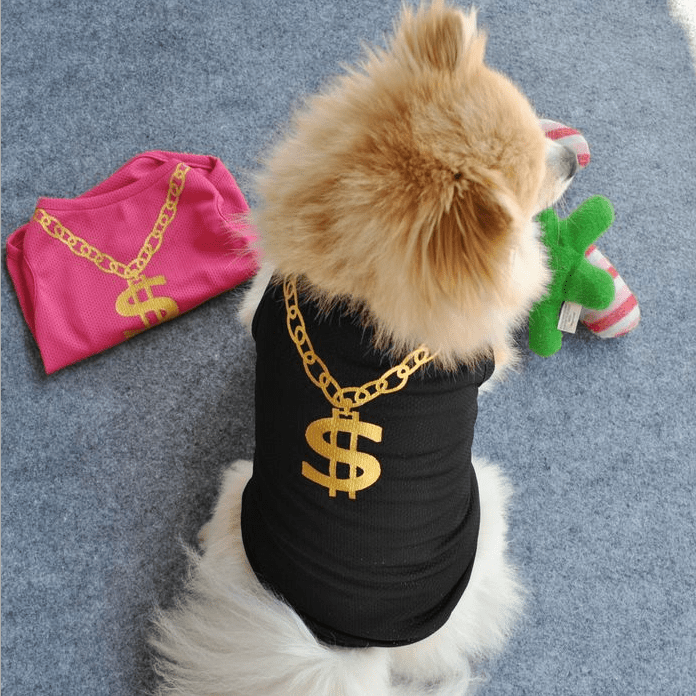 Pet Clothing DIVA Pet - Chic "Dollar Baby" Pet Shirt -The Palm Beach Baby
