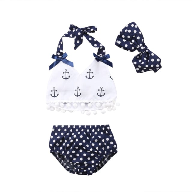 MULTI / 24M "Anchors Aweigh" 3 PC Bloomers Set 2 -The Palm Beach Baby