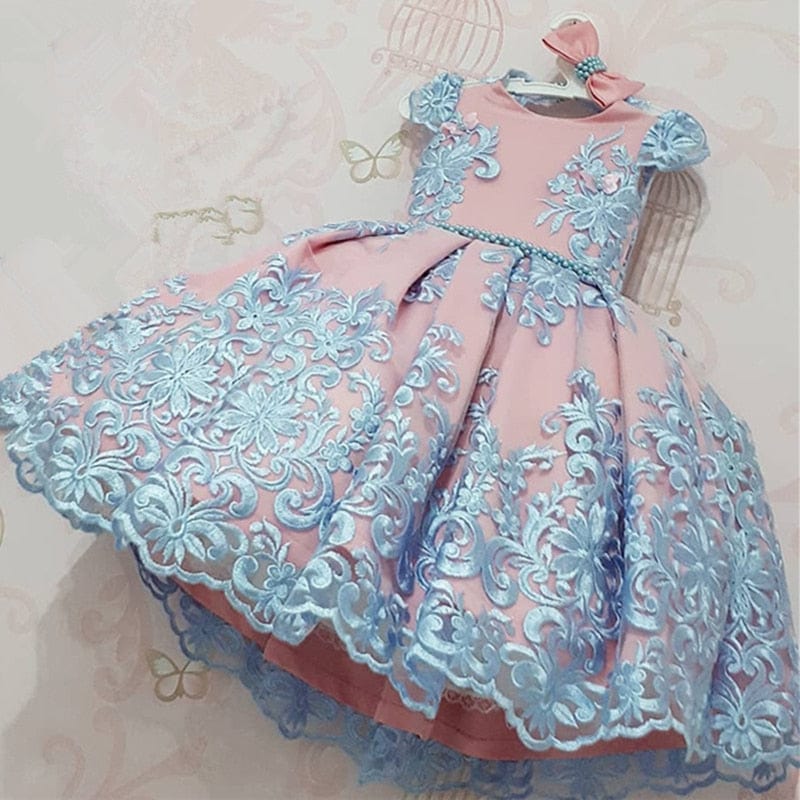 babies and kids clothes 704 / 4T "Drucilla" Brocade Special Occasion Dress -The Palm Beach Baby