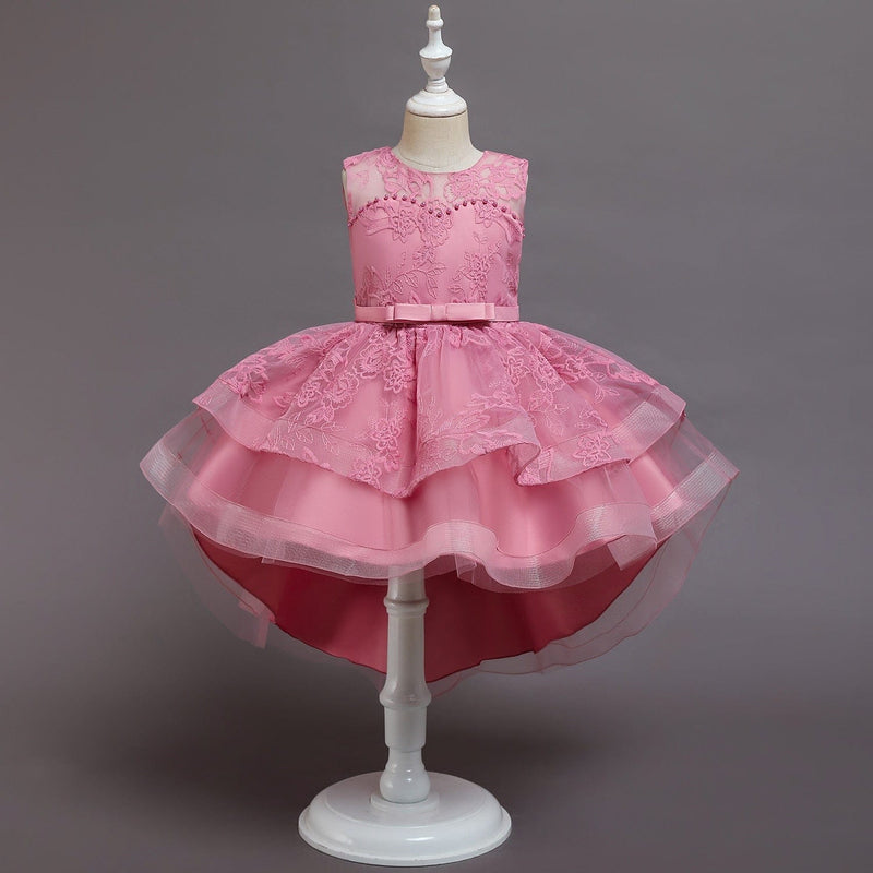 babies and kids clothes 728 Pink / 4T "Drucilla" Brocade Special Occasion Dress -The Palm Beach Baby