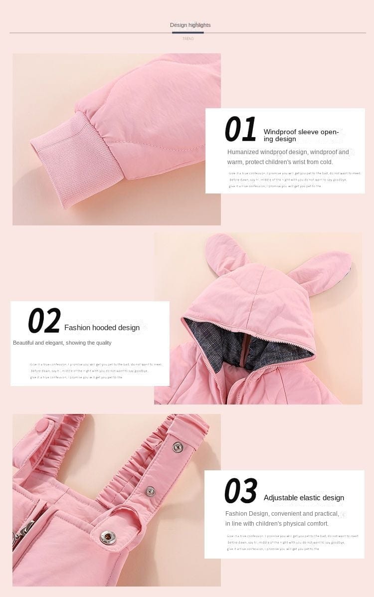 kids and babies 2 PC Set Winter Down Snowsuit -The Palm Beach Baby