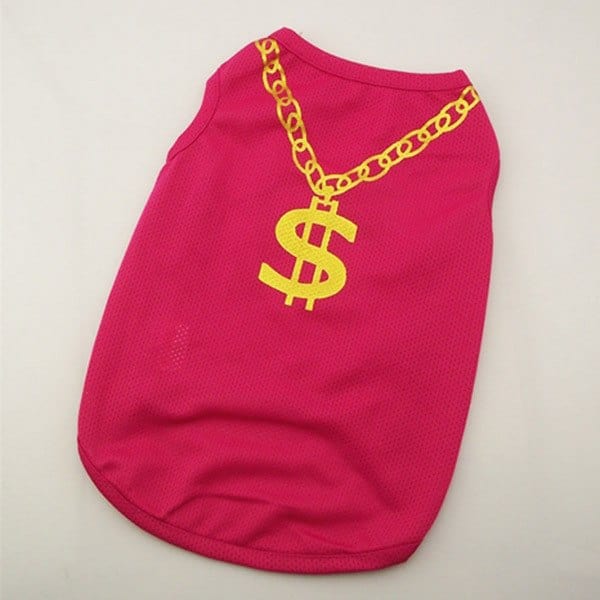Pet Clothing ROSE / XS DIVA Pet - Chic "Dollar Baby" Pet Shirt -The Palm Beach Baby