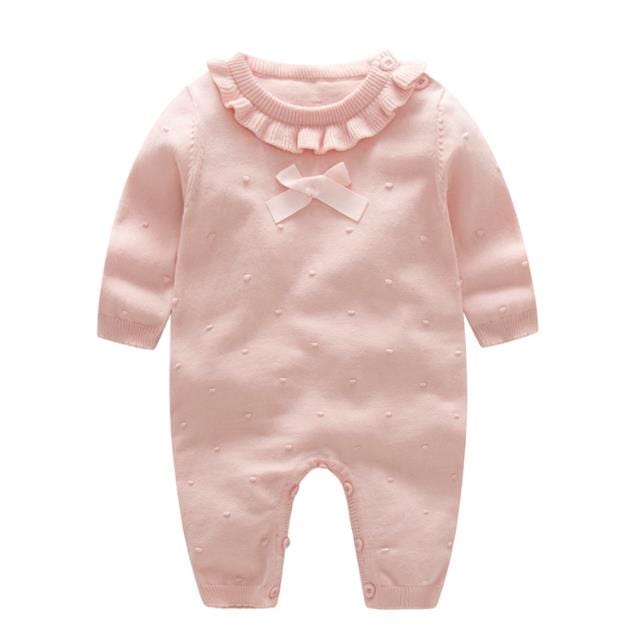 kids and babies BH7009 Pink / 3M Copy of Copy of Floral Knitted Baby's Romper -The Palm Beach Baby