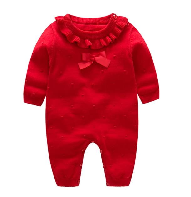 kids and babies BH7009 Red / 3M Copy of Copy of Floral Knitted Baby's Romper -The Palm Beach Baby