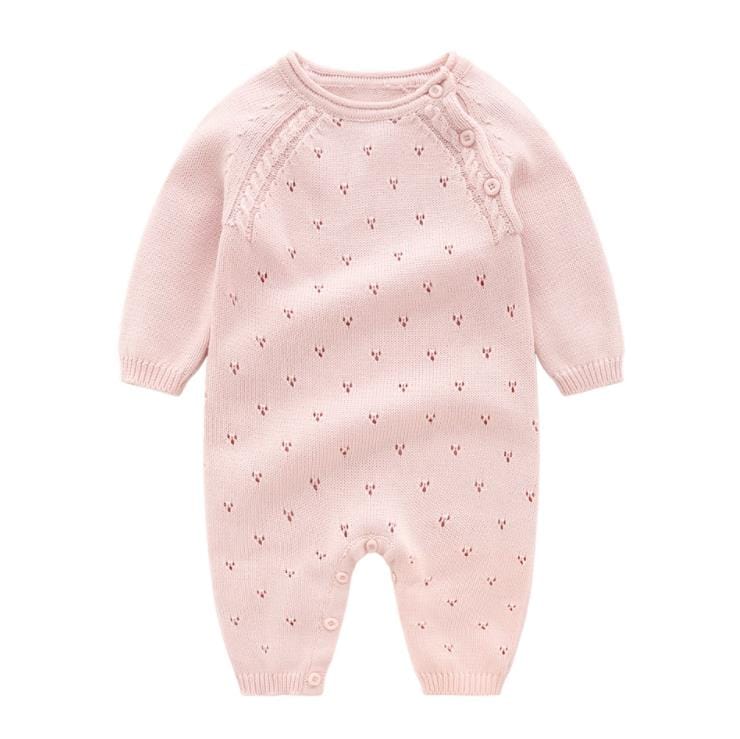 kids and babies BH7046 Pink / 3M Copy of Copy of Floral Knitted Baby's Romper -The Palm Beach Baby