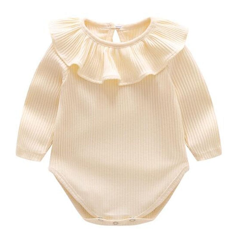 kids and babies BH8022 beige / 3M "Lucy" Baby's Ruffled Romper -The Palm Beach Baby