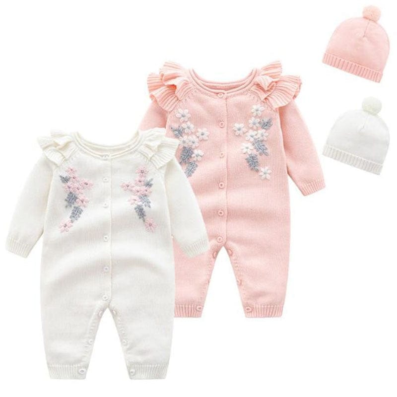 kids and babies Cozy Winter Knit Romper -The Palm Beach Baby