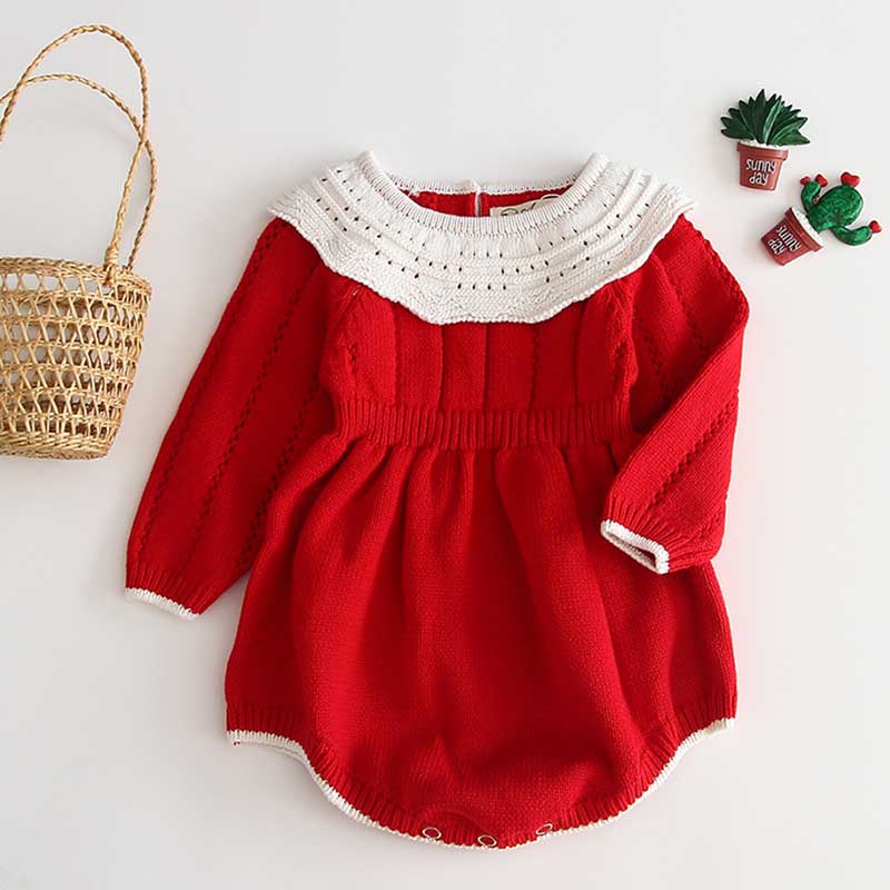 kids and babies "Sara Ann" Sweater Knit Romper -The Palm Beach Baby