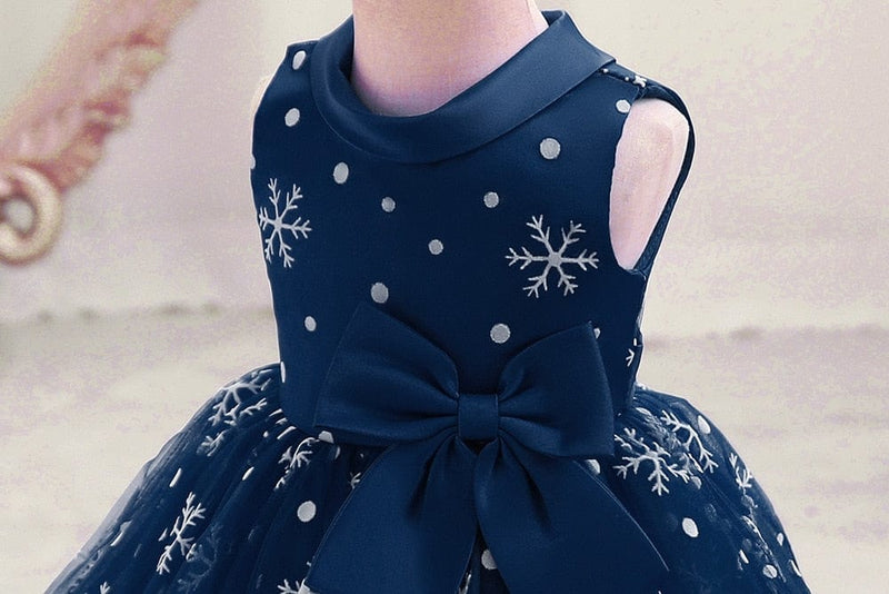 kids and babies Elegant Snowflake Party Dress -The Palm Beach Baby
