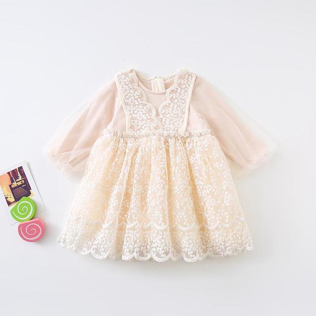 Baby & Kids Apparel Beige / 4T "Boho Chic" Lace Party Dress -The Palm Beach Baby