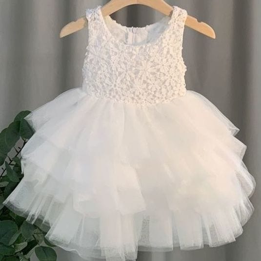 babies and kids Clothing "Felice" Tiered Tulle Dress -The Palm Beach Baby